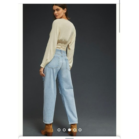 Anthropologie Pilcro Vintage Crop Mid-Rise Straight Jeans Size 27 - Picture 2 of 12